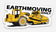 Load image into Gallery viewer, Earthmoving Daily Scraper Hard Hat Sticker