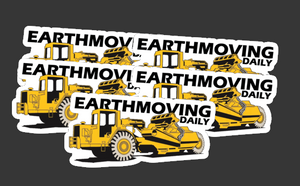 5 Pack Earthmoving Daily Scraper Hard Hat Sticker